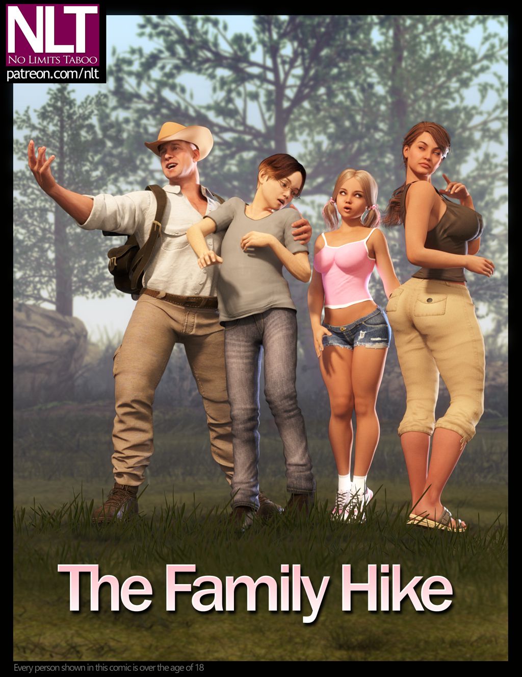3d family hike porn comic